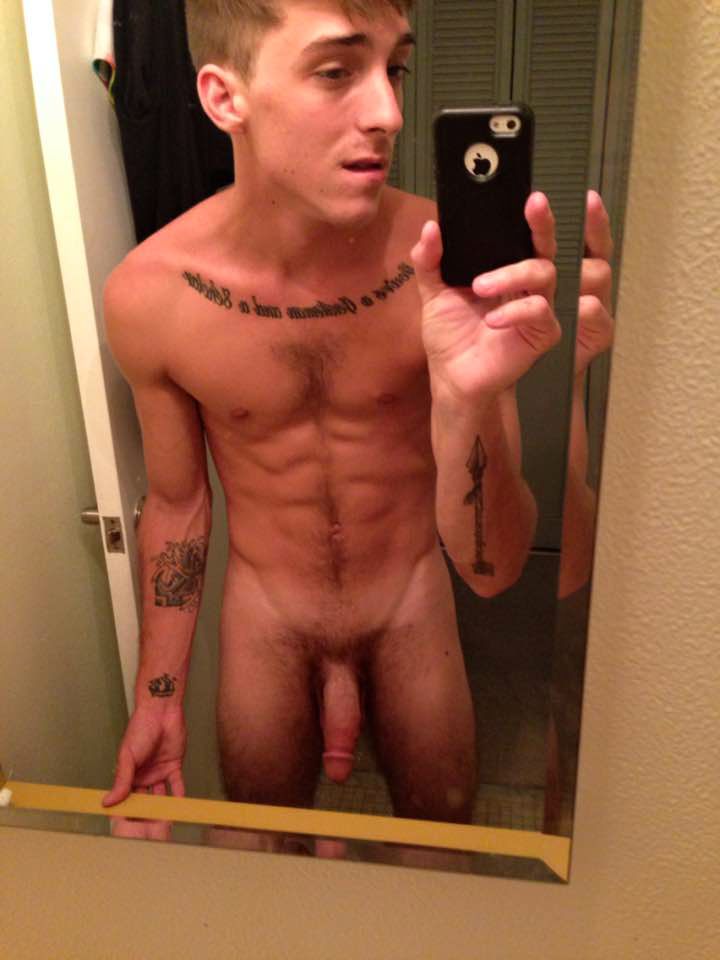 22 y.o. Adam is masturbating in the Bathroom